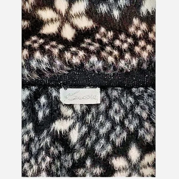 Kensie Black and White Hooded Pajama Onesie - Picture 5 of 8